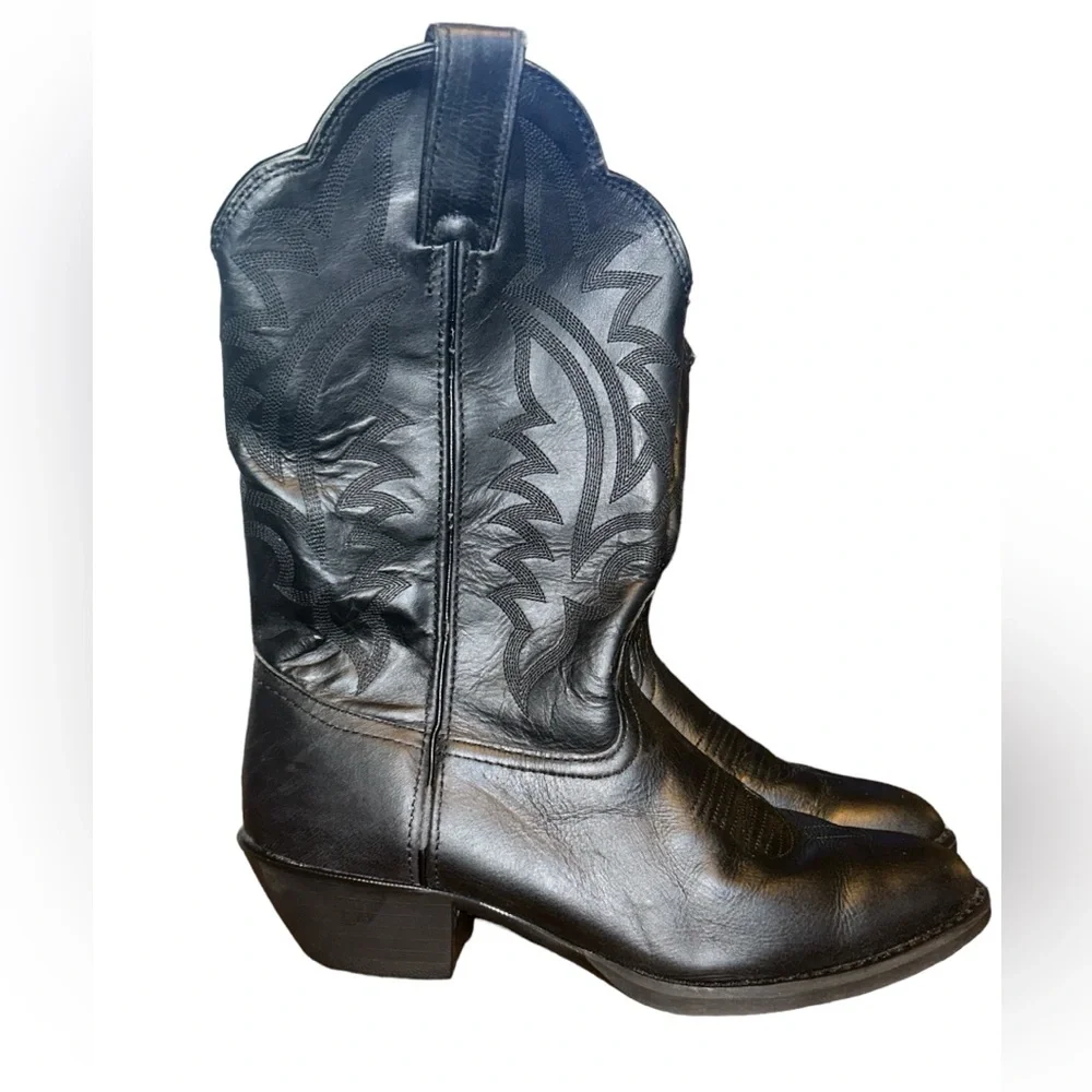 Men's Tony Lama Stallion BB2024L Handcrafted Black Cowboy Boots - Size 8.5B - Picture 8 of 8